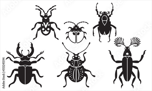 Beetles Silhouettes Bundle