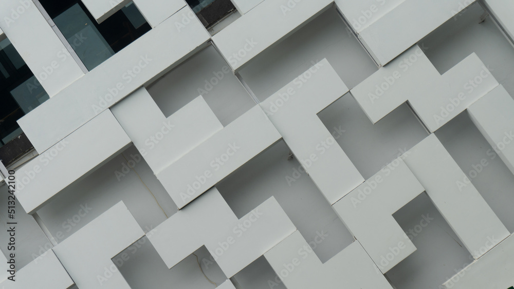 Patterned walls with modern architecture in gray Patterned walls with modern architecture in gray