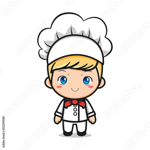 cute cartoon chef character design