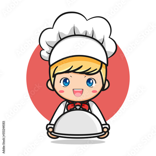 cute cartoon chef character design