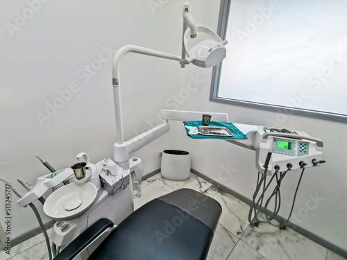 dental equipments and dental chair in dental clinic