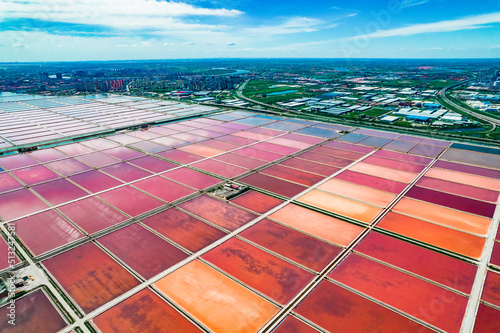 Salt Base of Changlu Salt Farm, Hangu, Binhai New Area, Tianjin photo