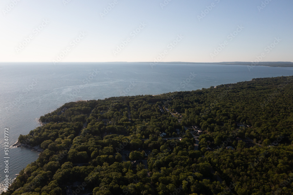 Wasaga Beach  tiny town drone views 