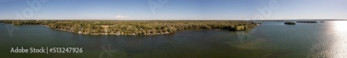 wasaga panorama with drone views sunset time 