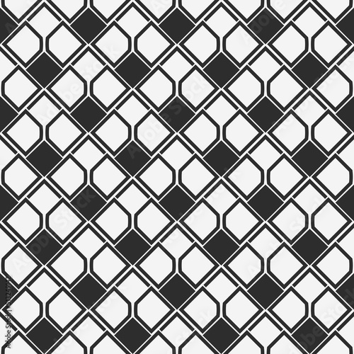 Tile from black and white blocks, pattern. Diagonal tiles wallpaper pattern.