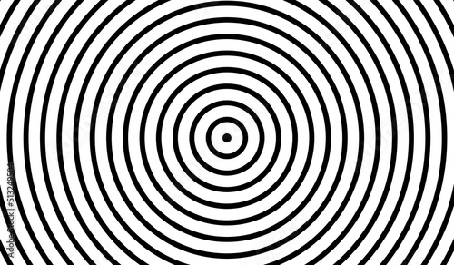 Concentric circle element. Black and white color ring. Abstract vector illustration for sound wave, Monochrome graphic. Concentric Circle Elements. Background. Abstract circle pattern. Black and white