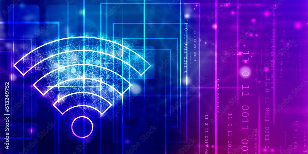 Fototapeta premium 2d illustration WiFi symbol sign 