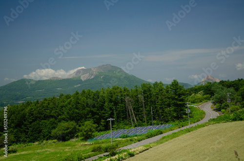 View of Mt. Usu and Mt. Showa-shinzan from Date City photo