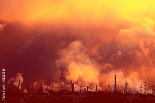concept ecological problem industrial plant pollution abstract background © kichigin19