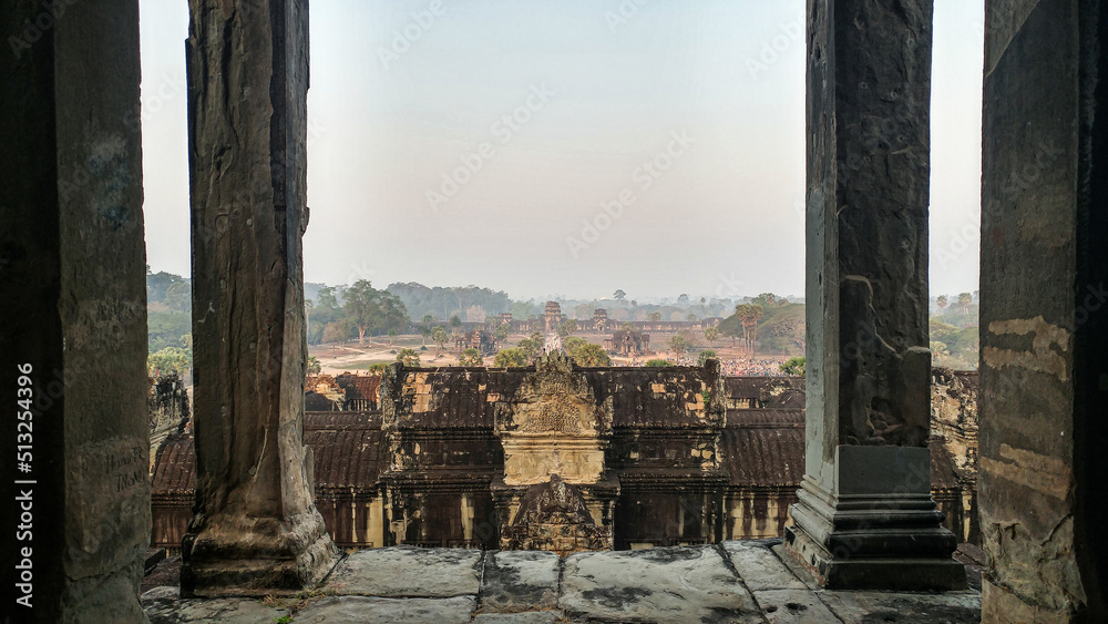 Fototapeta premium View from inside Angkor Wat