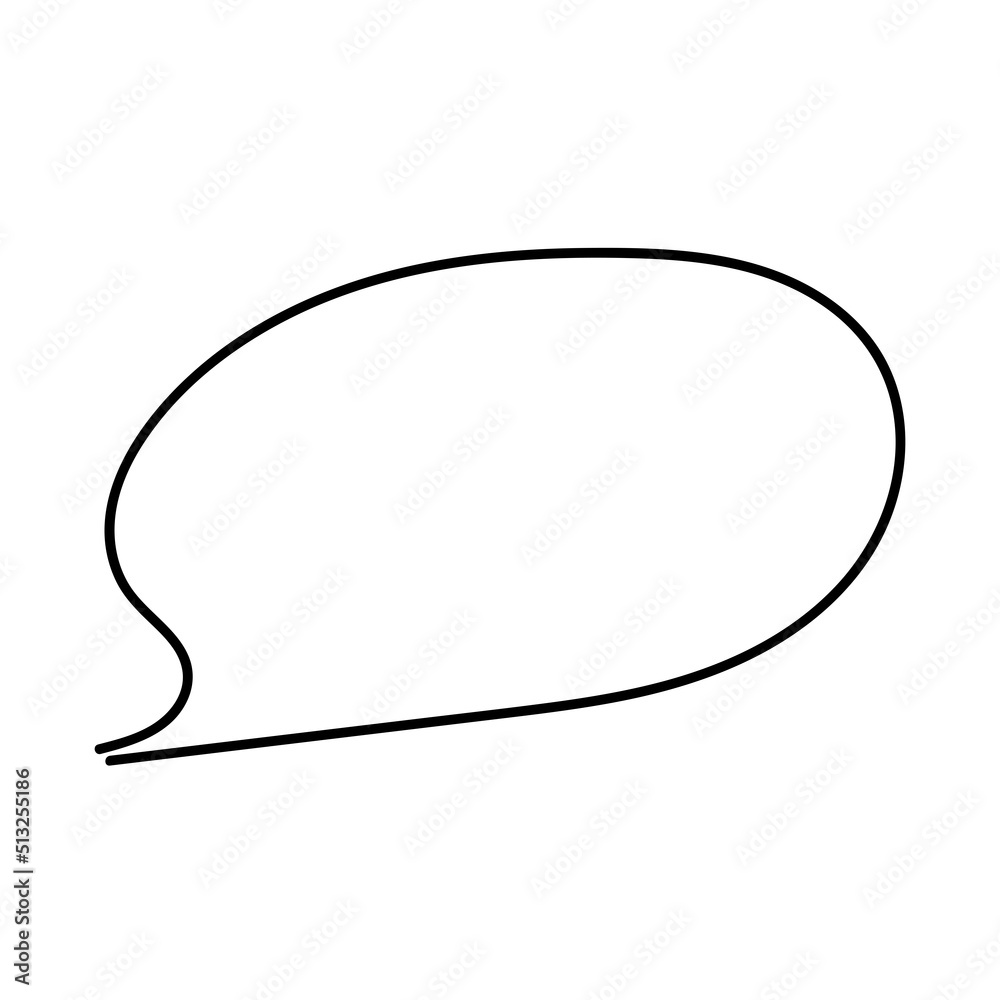 Simple handwritten speech bubble, black, no fill Simple handwritten speech bubble, black, no fill