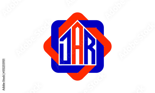 DAR three letter real estate logo with home icon logo design vector template | construction logo | housing logo | engineering logo | initial letter logo | minimalist logo | property logo |