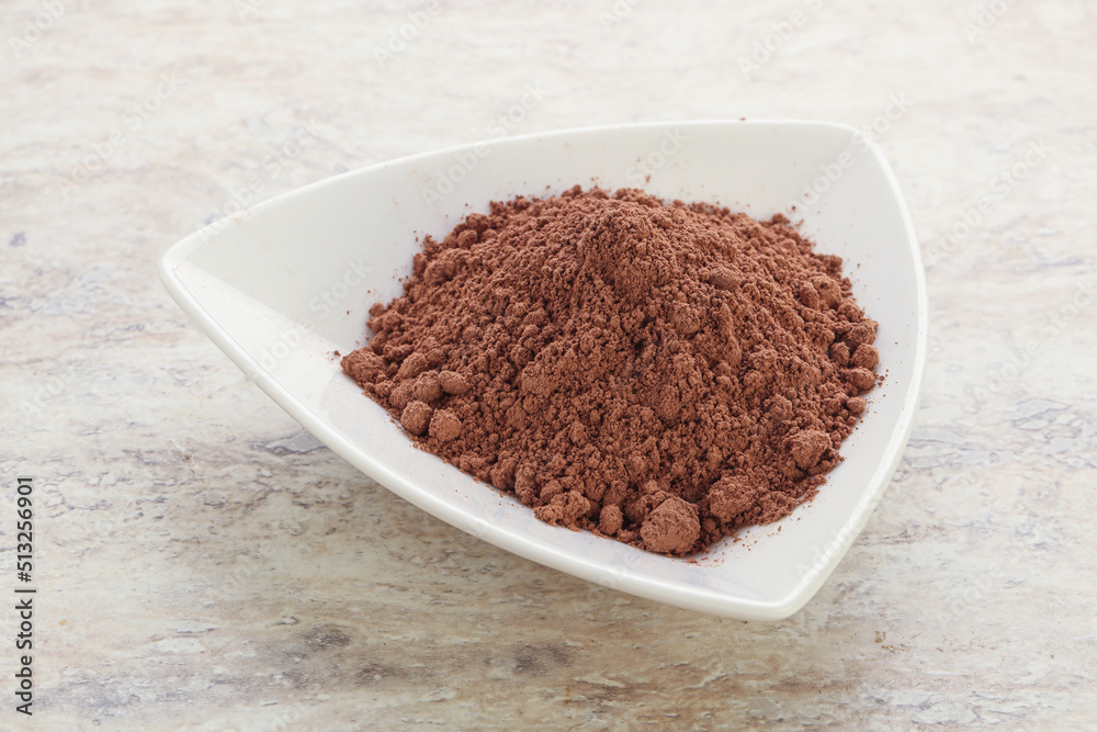 Natural organic cocoa powder for culinary