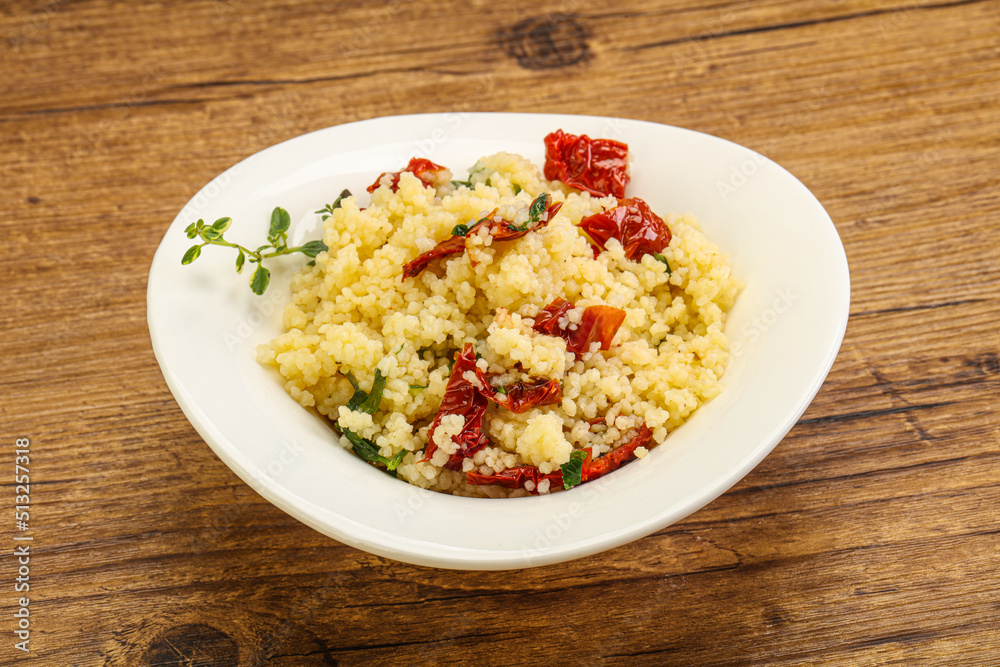 Vegetarian uisine - couscous with vegetables