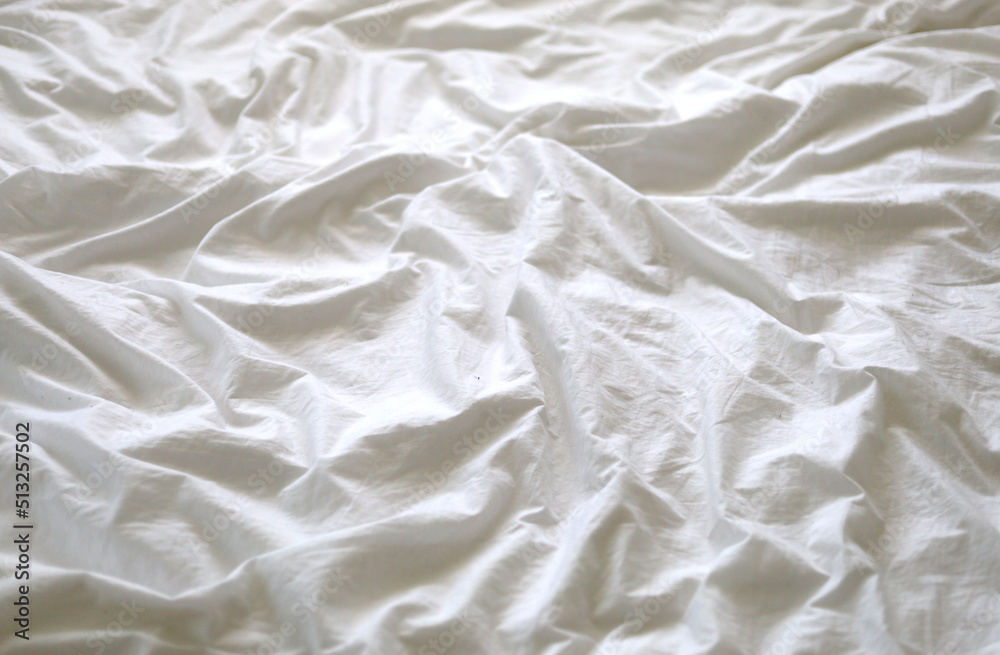 Closeup white bedding background. Closeup white bedding background.