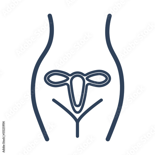 Female, organ, uterus, vagina icon