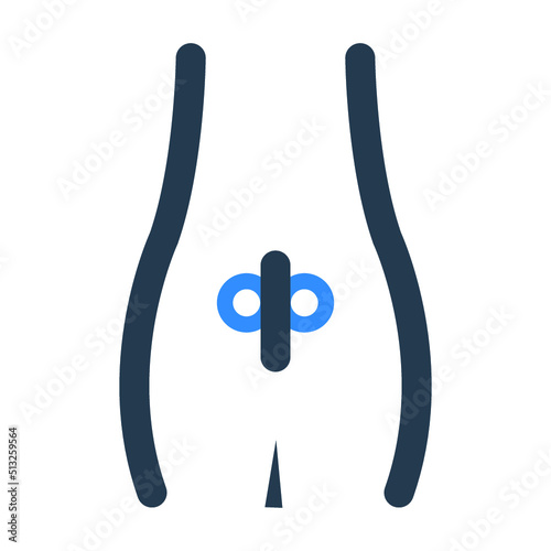 Realistic set of male and female human reproductive system with labelled parts on white background isolated vector illustration
