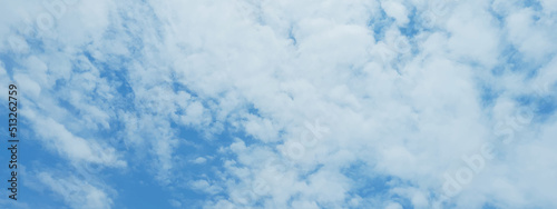 Bright and fresh cloudy blue sky with heavy clouds, Natural blurry and cloudy sky with watercolor shades, beautiful bright and clear sky background for summer season and any design.