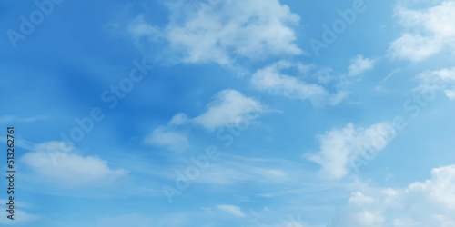 Abstract shinny clouds on the blue sky, Cloudy natural summer sky background with tiny clouds for wallpaper, cover, card, decoration and design.