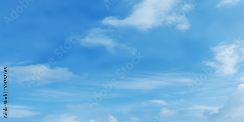 Abstract clear and shinny fresh natural cloudy blue sky background, Morning sky background with tiny clouds for any creative design and wallpaper.