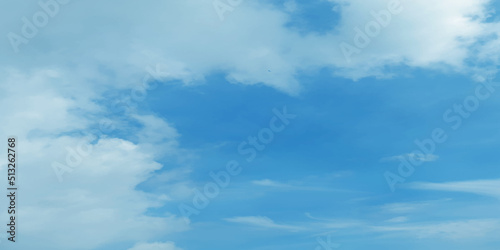 Heavy clouds covered the view of natural cloudy blue morning sky, Bright and shinny natural and cloudy sky background for wallpaper, cover, card, decoration and design.