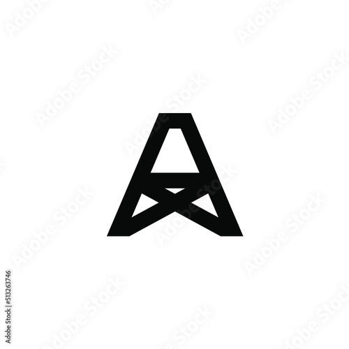 R initial oil resource icon logo vector