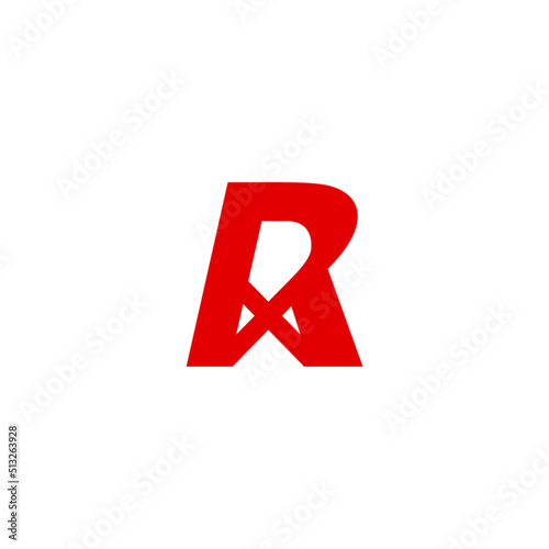 R initial oil resource icon logo vector