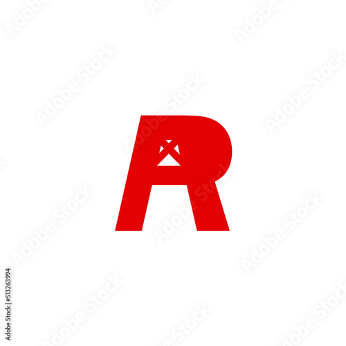 R initial oil resource icon logo vector