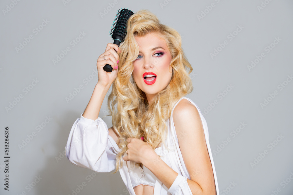 Sensual blonde woman portrait. Woman face for beauty salon. Portrait of pretty girl with natural hair. Female face portrait. Sensual blonde woman portrait. Woman face for beauty salon. Portrait of pretty girl with natural hair. Female face portrait.