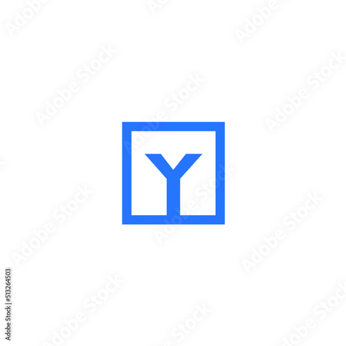 abc letter on blue square logo
