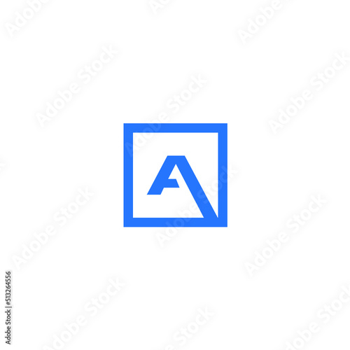abc letter on blue square logo