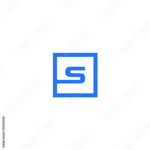 abc letter on blue square logo