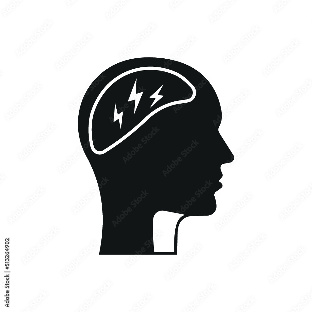 Forget memory disease icon. Simple illustration of forget memory disease