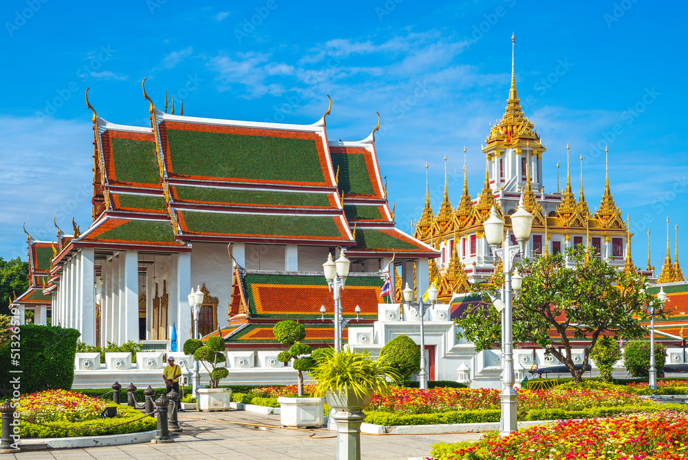 Wat Ratchanatdaram, Loha Prasat Temple at Bangkok, Thailand