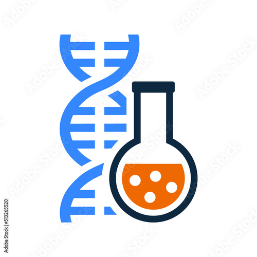 DNA code, experiment icon. Glyph style vector EPS.