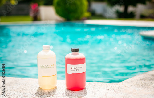 Oto and phenol Kit for pool, Water testing kit for swimming pools. Chlorine and ph analyzer kit for pools, Kit to test pool water, pH and chlorine tester for pool water