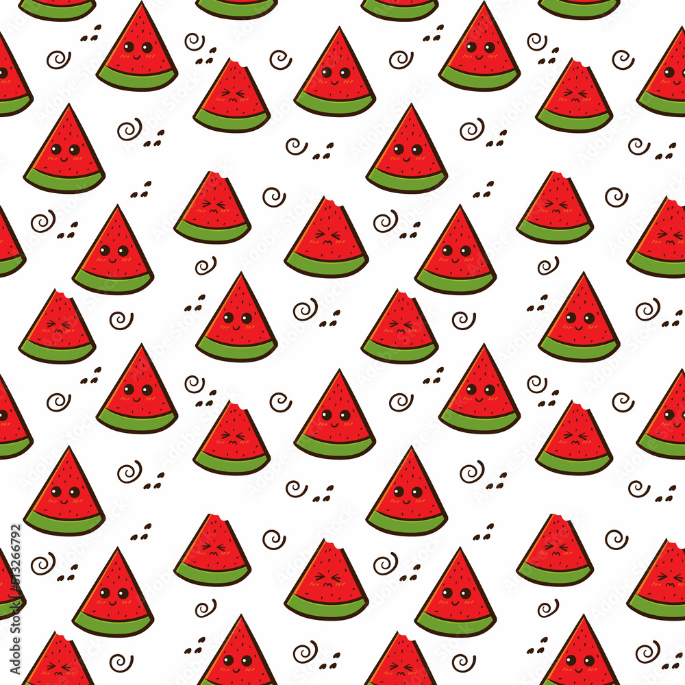 watermelon fruits seamless pattern design watermelon fruits seamless pattern design