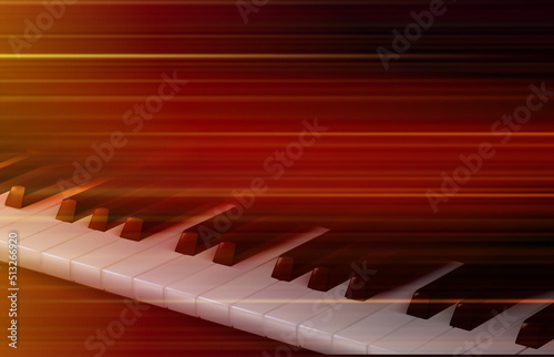 abstract blurred music background with piano keys