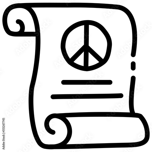 handdrawn peace treaty icon