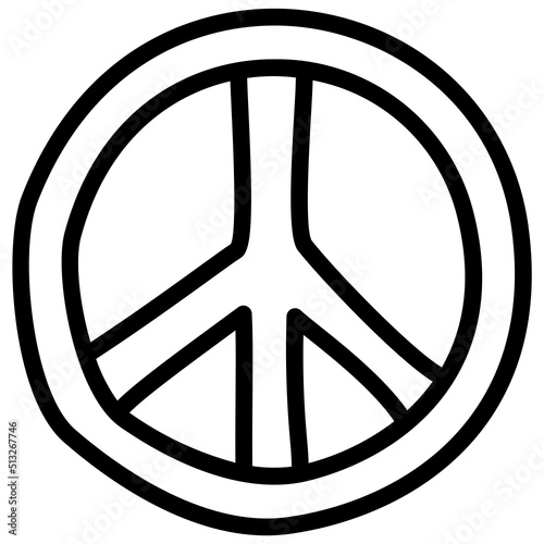 handdrawn peace icon