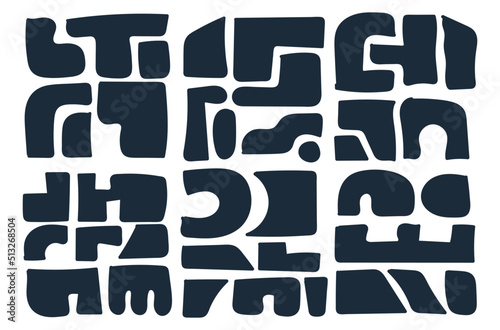 Random weird shape design element vector collection. Use for pattern, website, brush, decoration.