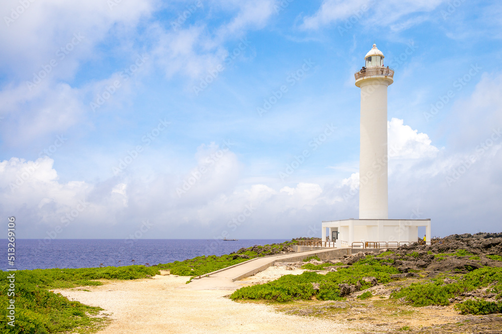 Cape Zanpa Lighthouse in okinawa
