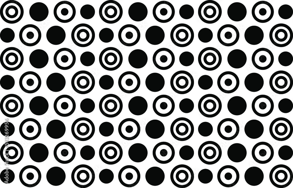 Abstract black and white pattern. Monochrome seamless geometric pattern. Repeating shapes, geometric elements.