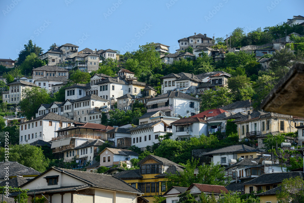 Fototapeta premium View at the town of Gjirokastra on Albania