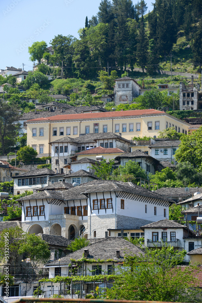 View at the town of Gjirokastra on Albania