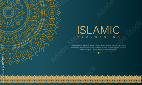 Islamic Background with Decorative Ornament Pattern Vector Illustration. Abstract Background with Arabic Traditional Ornament.