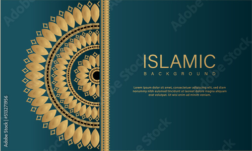 Islamic Background with Decorative Ornament Pattern Vector Illustration. Abstract Background with Arabic Traditional Ornament.
