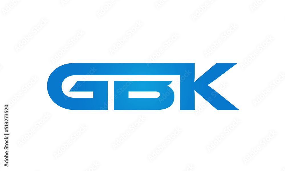 GBK letters Joined logo design connect letters with chin logo logotype icon concept GBK letters Joined logo design connect letters with chin logo logotype icon concept