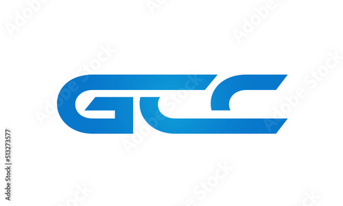  GCC letters Joined logo design connect letters with chin logo logotype icon concept