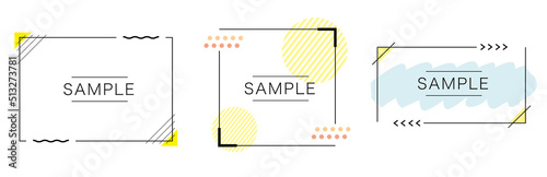Stylish simple frame with thin lines